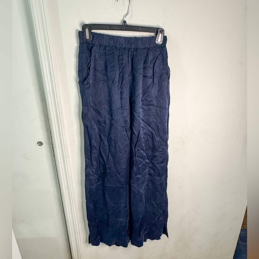 NWOT Harper Wilde Navy Blue Wide-Leg Pajama Pants, size XS
